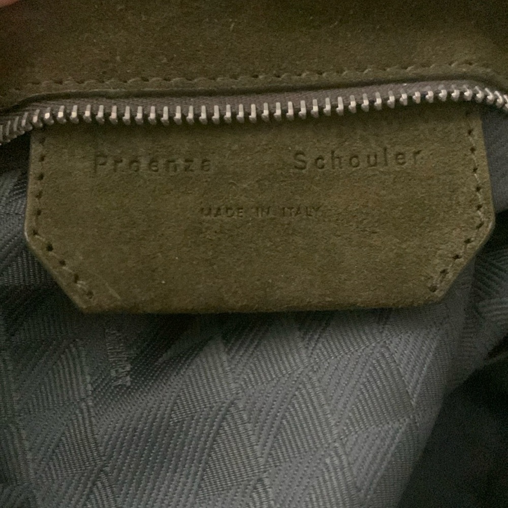 PROENZA SCHOULER PS1 Medium Suede Bag - Teak/Green - Like New + Amazing! - Picture 10 of 12